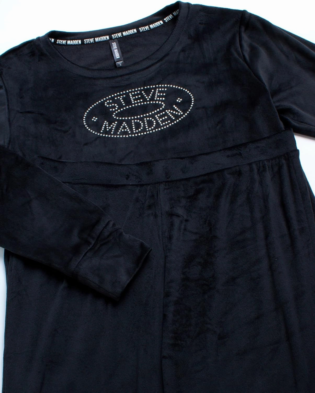 Steve Madden Women's Pajama Set - 2 Piece Peach Fuzz Velour Drop Shoulder Shirt and Jogger Pants - Sleepwear for Women (S-XL)