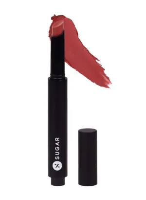 SUGAR Cosmetics Click Me Up Velvet Lipstick - 01 Spicy Salmon (Peach Rose)