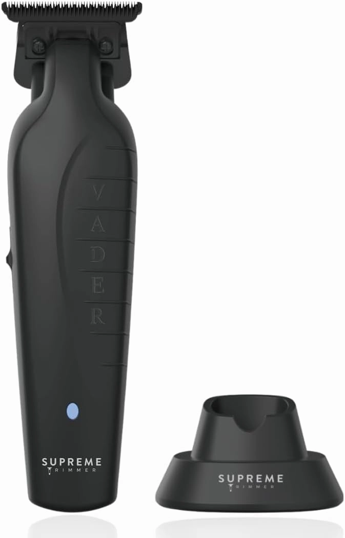 Supreme Trimmer Vader Professional Liner Trimmer for Barbers with 210 Min Run Time, Professional Motor, Sharp DLC T-Blade, USB-C Charge Clipper | ST3778