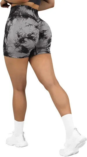 SUUKSESS Women Seamless Booty Shorts Butt Lifting High Waisted Workout Shorts