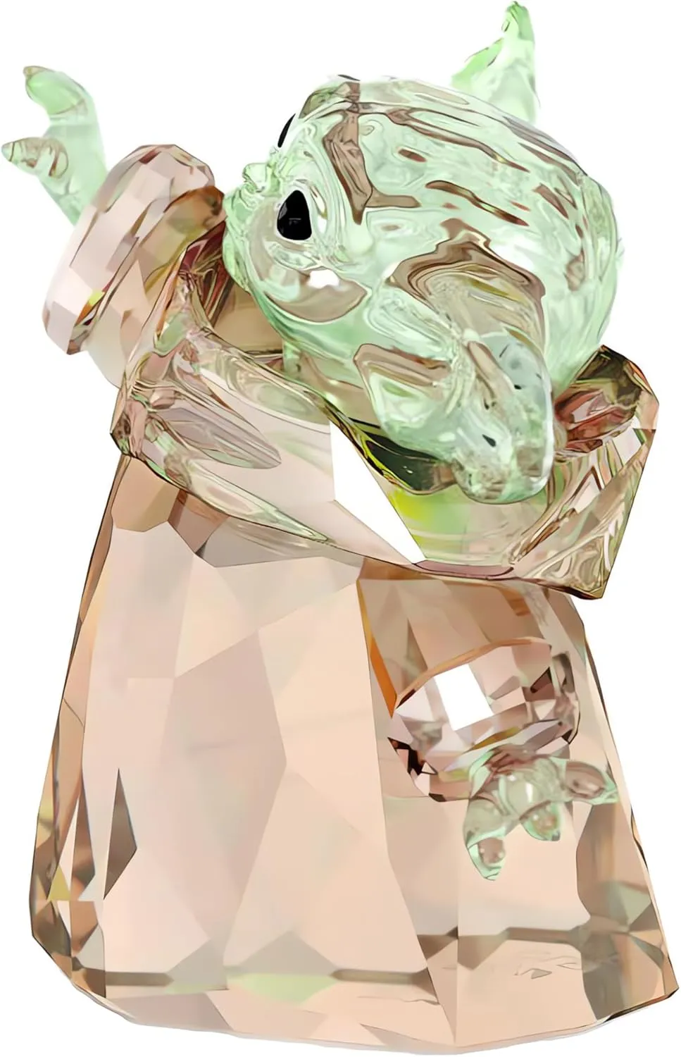 Swarovski Star Wars The Mandalorian, The Child Crystal Figurine, Teal and Brown Crystals