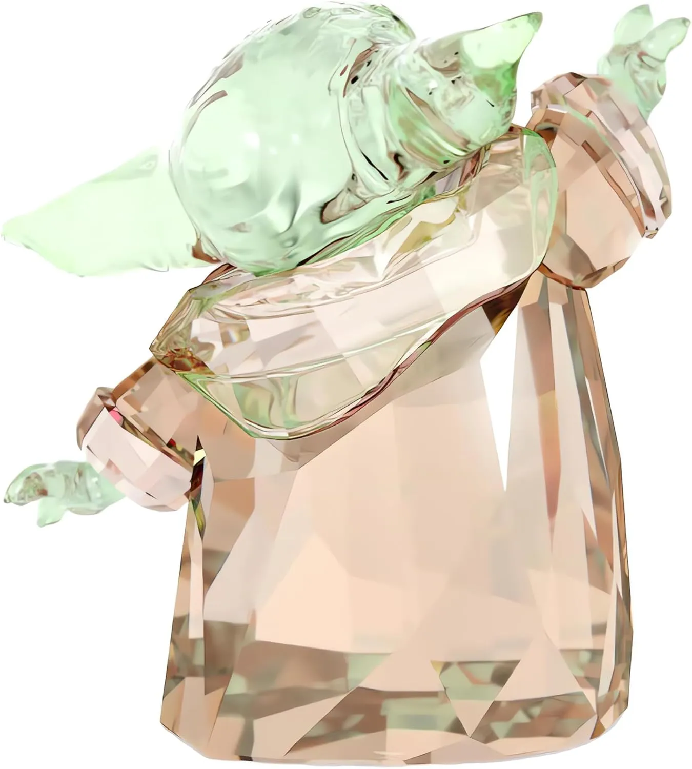 Swarovski Star Wars The Mandalorian, The Child Crystal Figurine, Teal and Brown Crystals