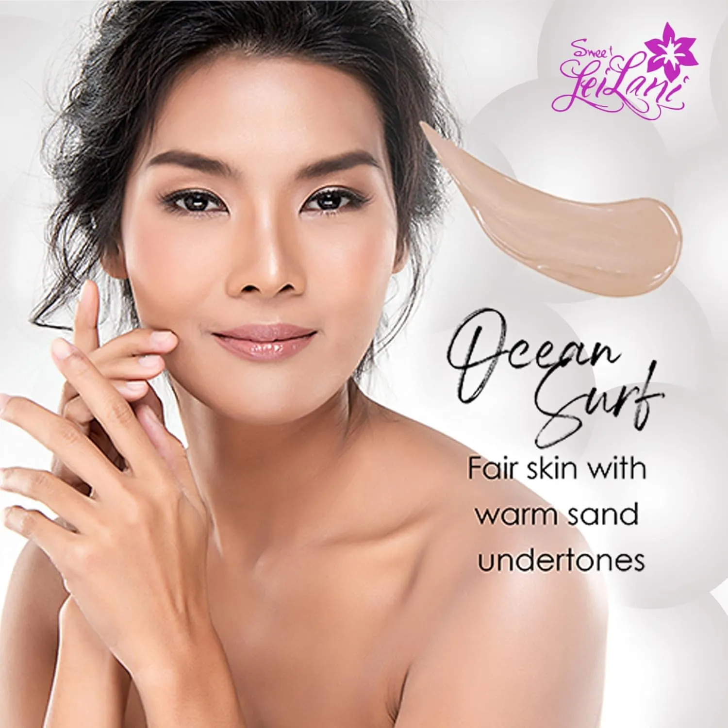 Sweet LeiLani Liquid Foundation, Waterproof Full Coverage Foundation Vegan, Cruelty-Free, 3 in 1 Makeup Foundation Liquid. No Parabens, Gluten, Fragrance (Ocean Surf)- 1 oz
