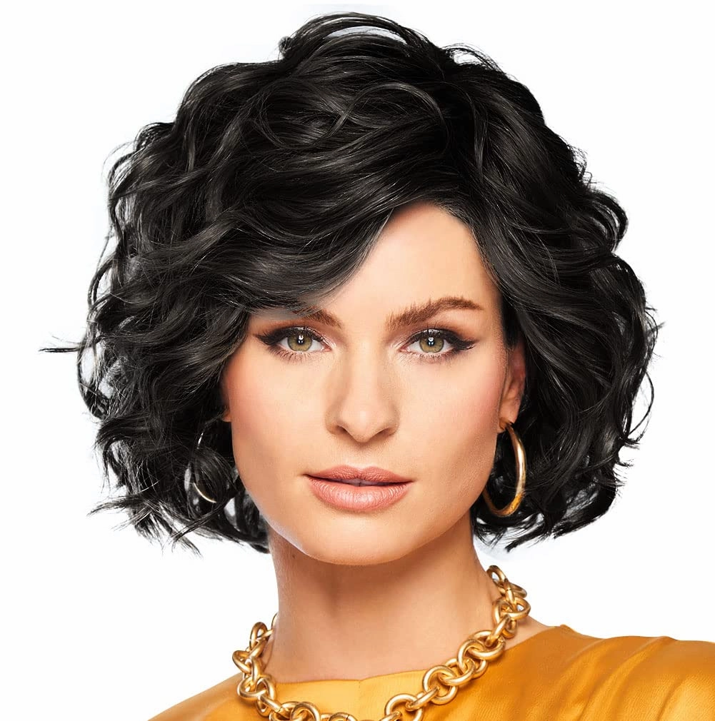 Sweet Talk Luxury Hand-Tied Chin Length Layered Wig by Hairuwear, Average Cap, GL2-6 Black Coffee