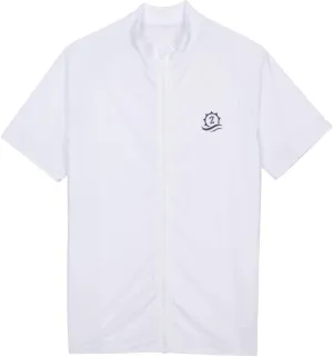 SwimZip Men's Short Sleeve Zipper Rash Guard Swim Shirt w/UPF 50 Sun Protection