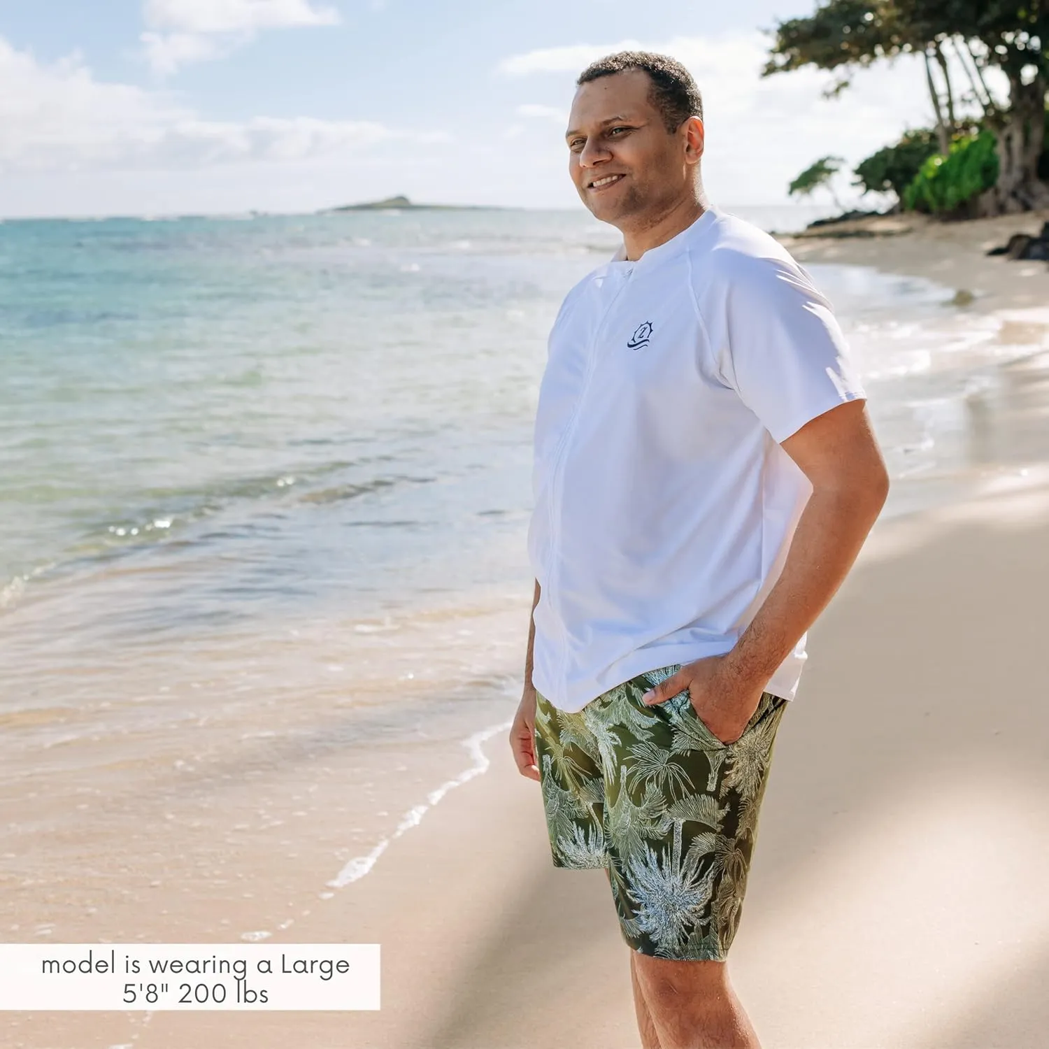 SwimZip Men's Swim Shorts with Boxer Brief Liner and UPF 50  Sun Protection