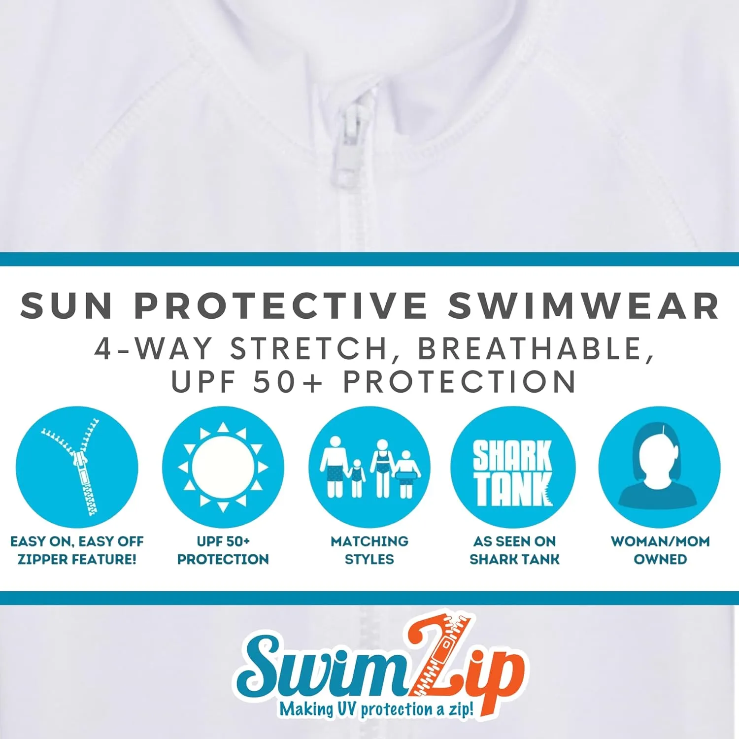 SwimZip UPF 50  Long Sleeve Rash Guard for Boys' and Girls' - Baby, Toddler, Kids