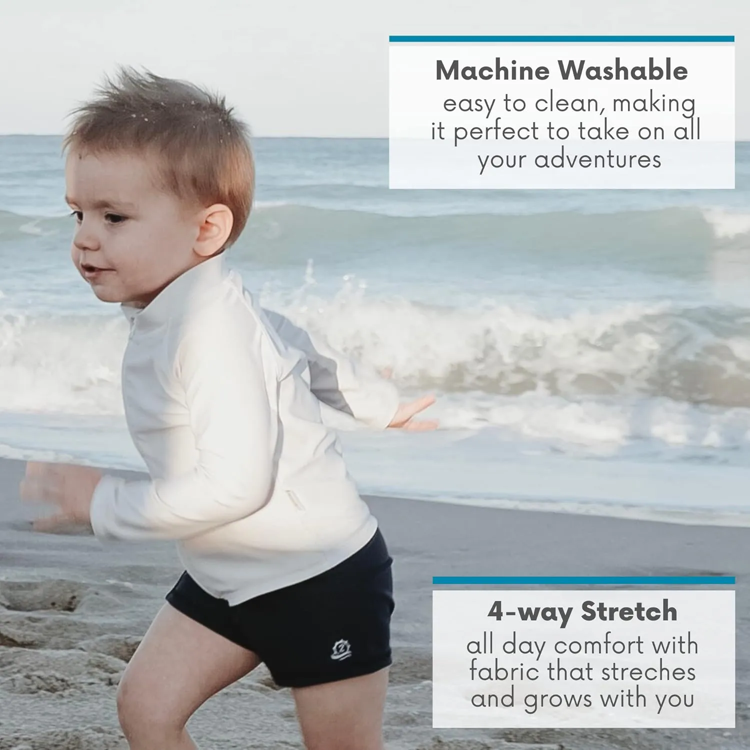 SwimZip UPF 50  Long Sleeve Rash Guard for Boys' and Girls' - Baby, Toddler, Kids
