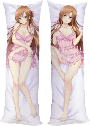 Sword Art Online Yuuki Asuna Cushion Cover Pillow Case Peach Skin 150x50cm(59in x 19.6in) Asuna Asada Shino Pillowcase