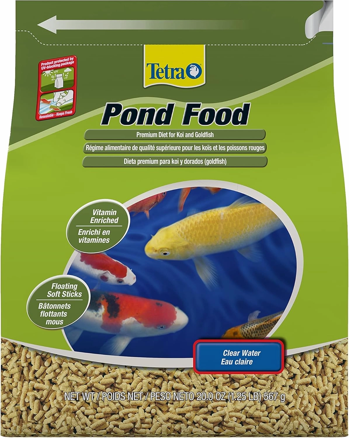 Tetra PondFood Premium Diet Koi & Goldfish Food, 1.25 lb