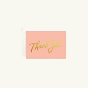 Thank you Peach Mini Greeting Card