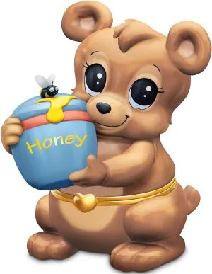 The Bradford Exchange Granddaughter, You're My Honey Bear Limoges-Style Porcelain Music Box