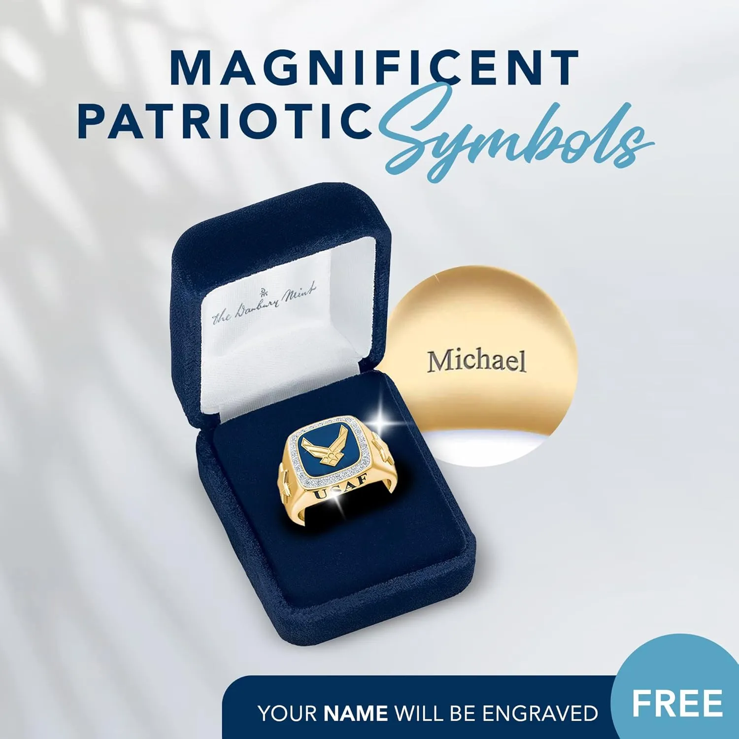 The Danbury Mint Personalized U.S. Military Ring (Air Force, 10) #1660-0041