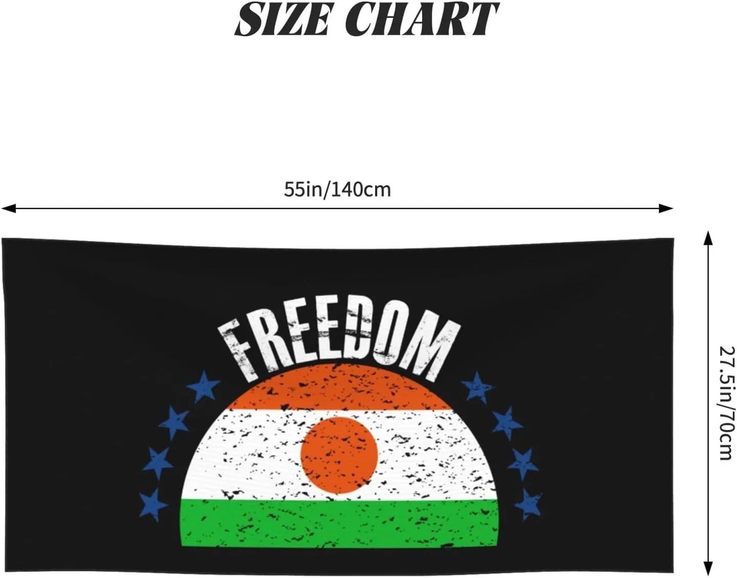 The Niger Flag and Freedom Beach Towel 27.5 X 55 Inch Extra Large Sand Free Quick Dry Absorbent Travel Bath Towel Adult Pool Towels
