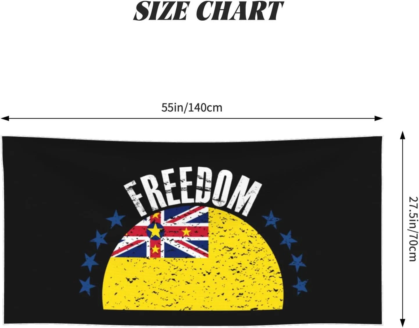 The Niue Flag and Freedom Beach Towel 27.5 X 55 Inch Extra Large Sand Free Quick Dry Absorbent Travel Bath Towel Adult Pool Towels