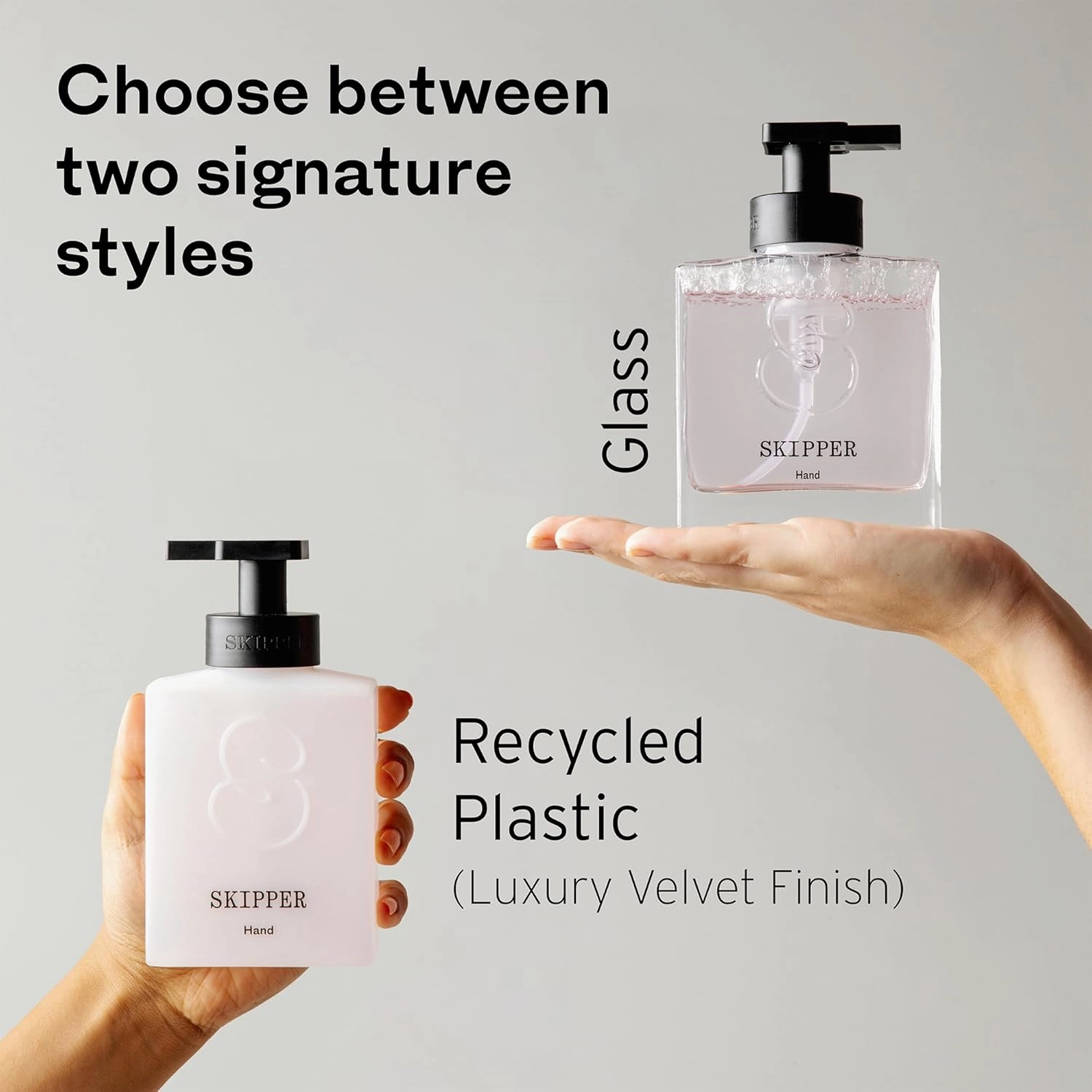 Tirtyl Skipper Hand Wash Single Kit - 1 Recycled Plastic Foaming Dispenser   3 Tablet Refills (3x 8 fl oz bottles of soap) - Variety Fragrances