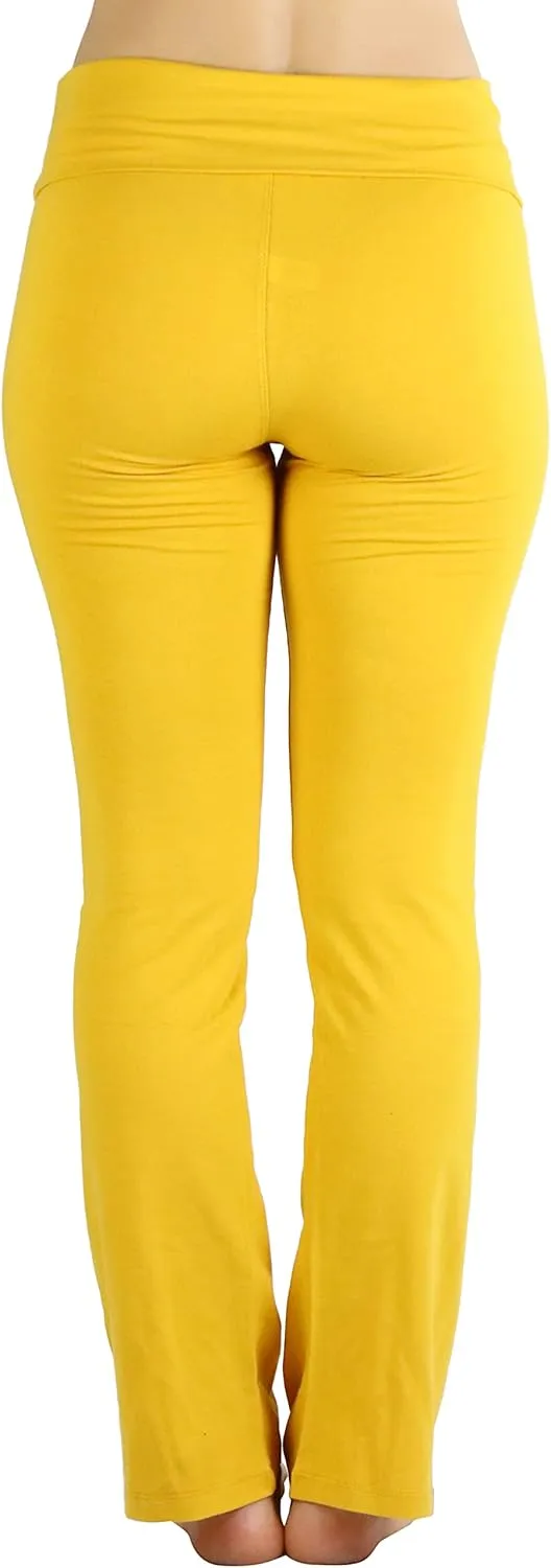 ToBeInStyle Women's Low Rise Sweatpants w/Fold-Over Waistband