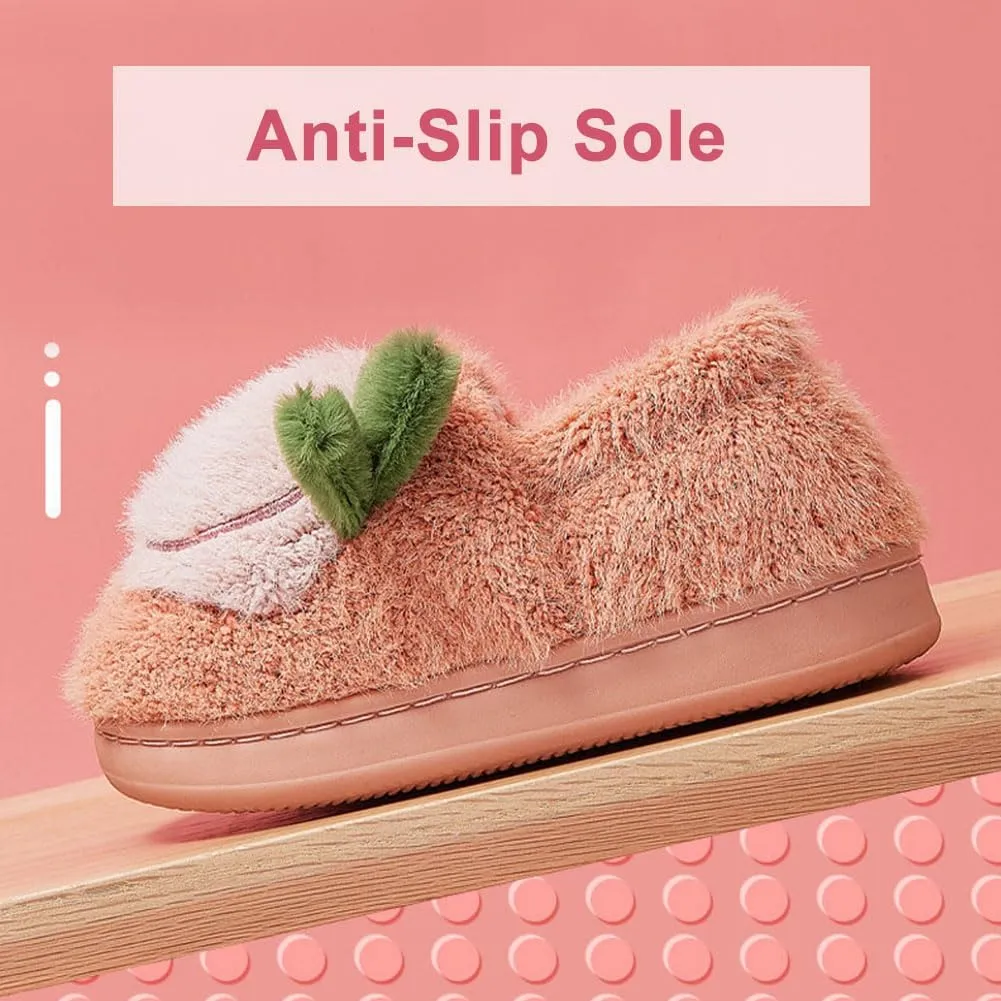 Toddler Boys Girls House Slippers Kids Cute Slippers witjh Memory Foam Plush Warm Winter House Shoes Non Slip for Indoor and Outdoor
