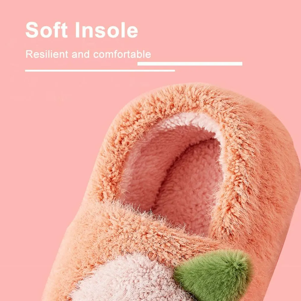 Toddler Boys Girls House Slippers Kids Cute Slippers witjh Memory Foam Plush Warm Winter House Shoes Non Slip for Indoor and Outdoor