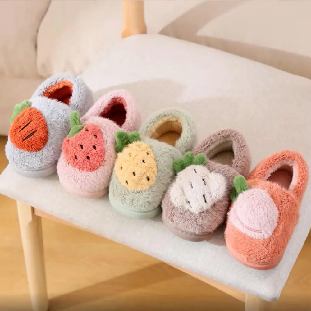 Toddler Boys Girls House Slippers Kids Cute Slippers witjh Memory Foam Plush Warm Winter House Shoes Non Slip for Indoor and Outdoor