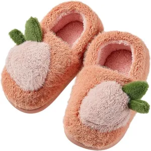 Toddler Boys Girls House Slippers Kids Cute Slippers witjh Memory Foam Plush Warm Winter House Shoes Non Slip for Indoor and Outdoor