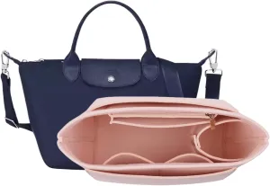 Tote organizer, Longchamp organizer insert for Longchamp Le Pliage Neo crossbody bag (M(14.5x5.9x9.8), Pink)