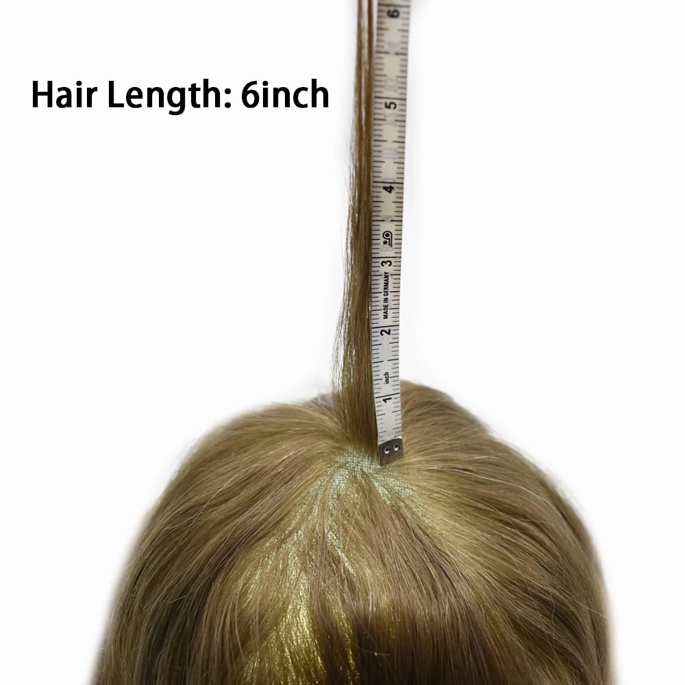 Toupee For Men Hair Replacement System Real Human Hair Piece For Men Swiss Lace Mens Toupee Hair System For Men 8x10 100% light to medium density#1710 17# DARK ASH BLONDE 10% GREY