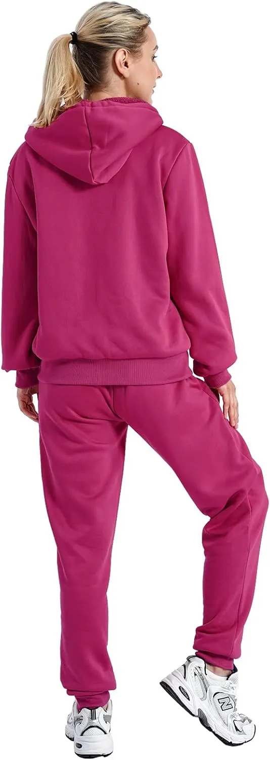 Track Suits for Women Set Sherpa lined Casual 2 Piece Outfits Sweatsuit