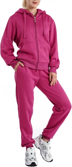 Track Suits for Women Set Sherpa lined Casual 2 Piece Outfits Sweatsuit