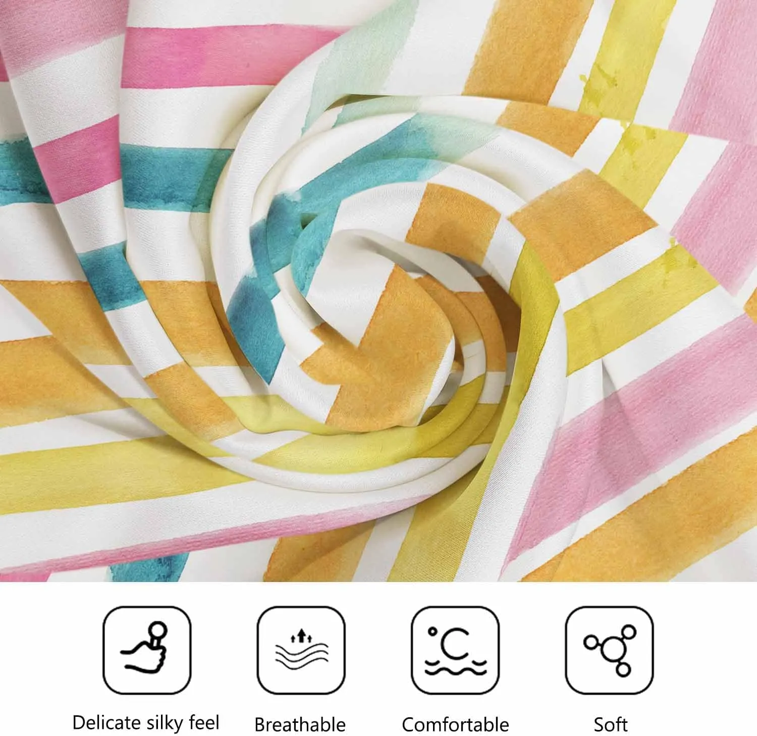 Tropical Flowers Head Scarf Silk Feel Like Bandana Soft for Women Girls…