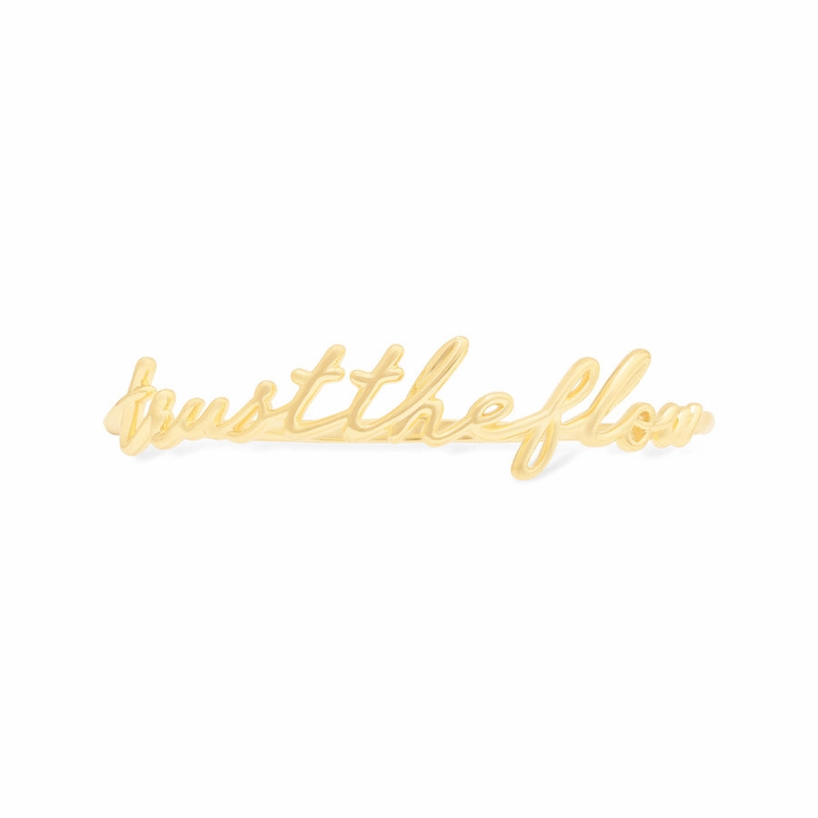 Trust The Flow Gold Bangle