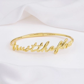 Trust The Flow Gold Bangle