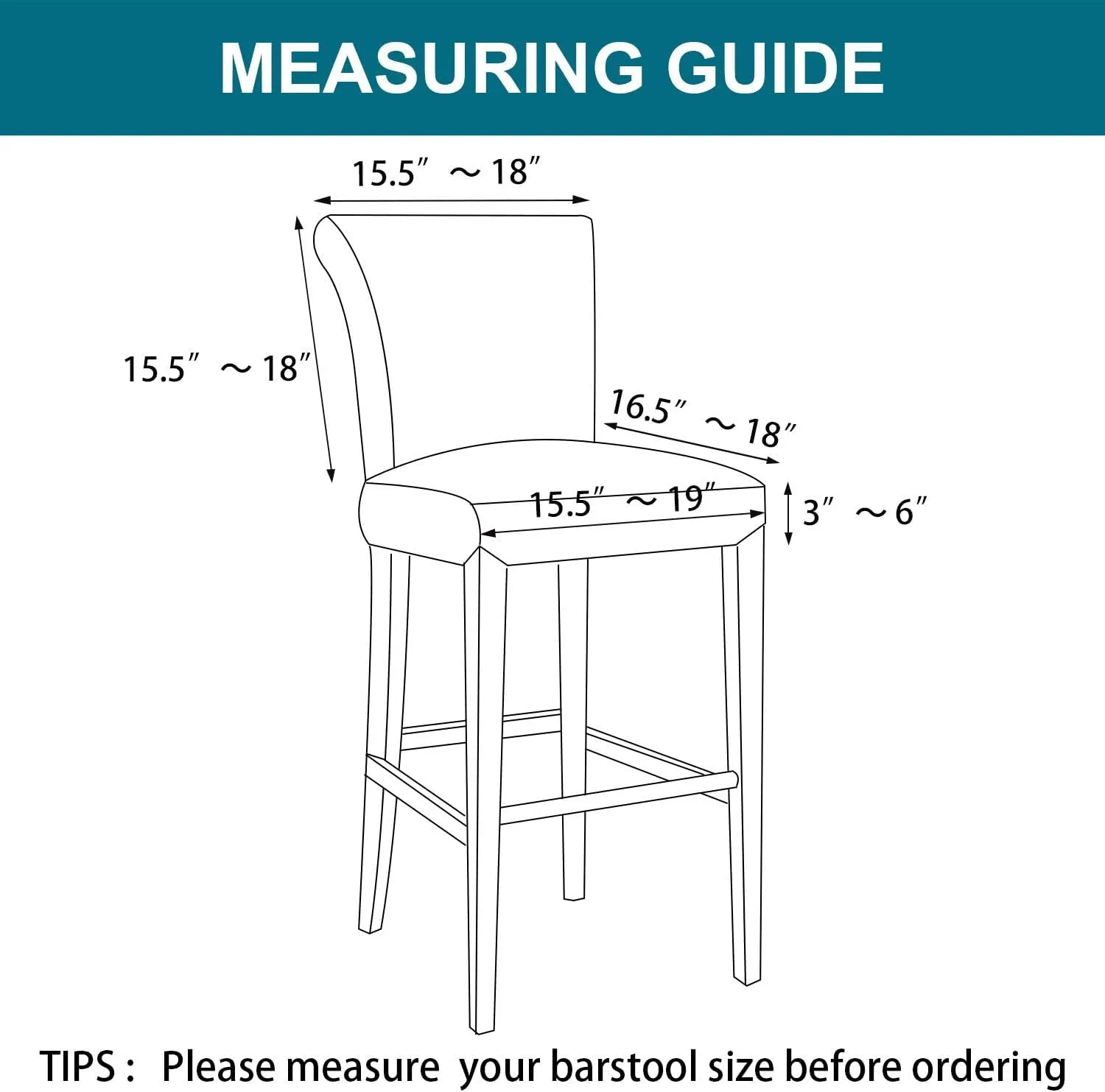 Turquoize Bar Stool Covers 4 Pack Bar Stool Covers with Backs Barstool Covers Velvet Bar Stool Seat Covers Slipcover Pub Counter Stool High Back Chair Covers, Thick Soft Modern Style, Ivory, 4