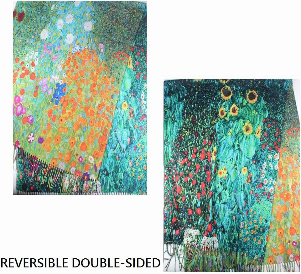 Umjetnost Soft Cashmere Feel Scarf For Women Winter Warm Scarves Large Shawl Wrap Monet Van Gogh Art Print