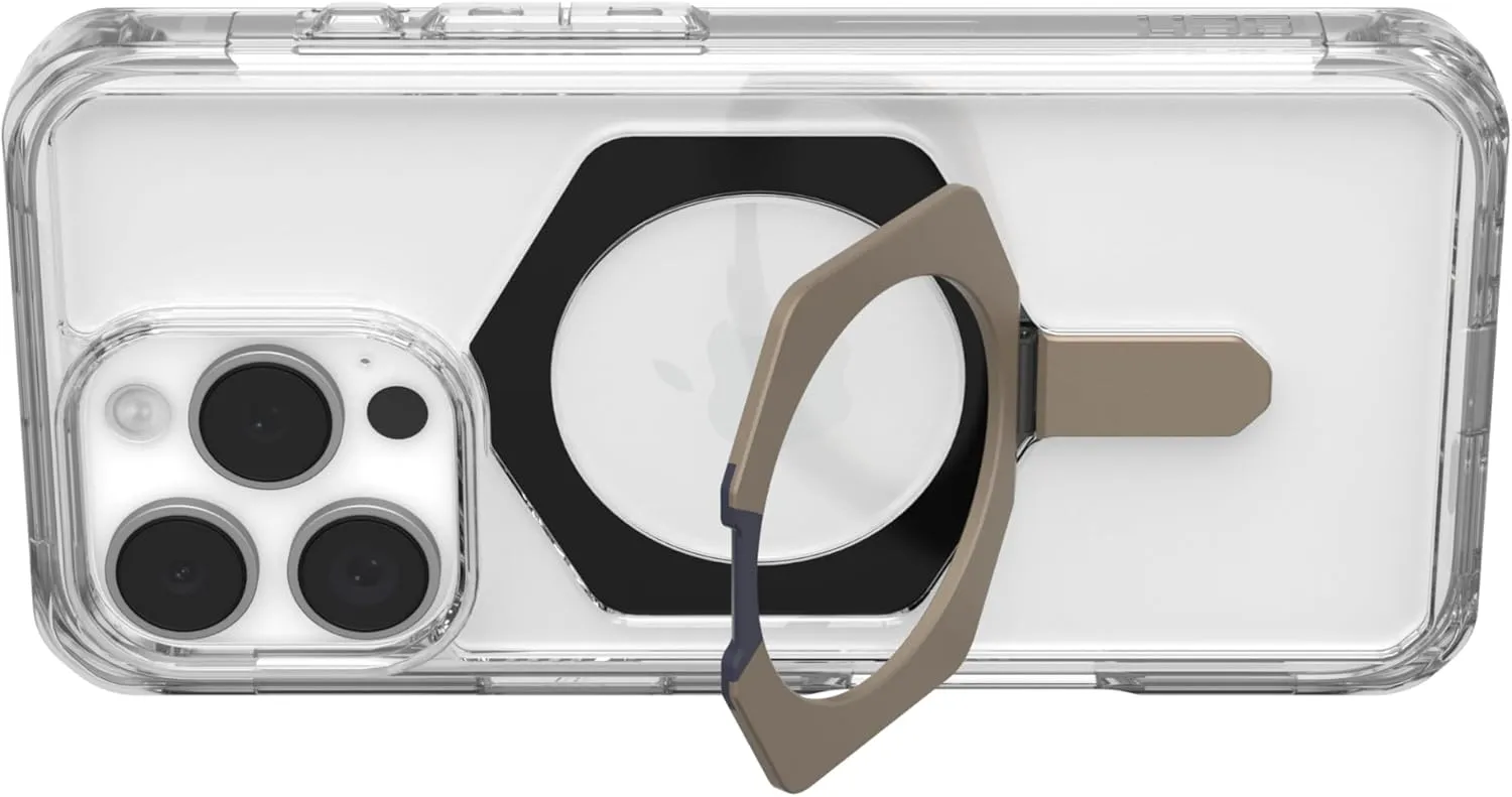 URBAN ARMOR GEAR UAG Designed for iPhone 16 Pro Case 6.3" Plyo XTE - Compatible with MagSafe Charging & Kickstand Rugged Anti-Yellowing Transparent Clear MIL-Grade Protective Cover, Clear/Titanium