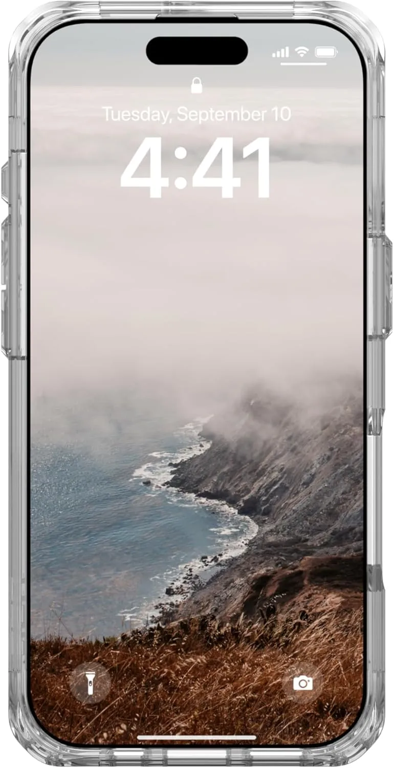 URBAN ARMOR GEAR UAG Designed for iPhone 16 Pro Case 6.3" Plyo XTE - Compatible with MagSafe Charging & Kickstand Rugged Anti-Yellowing Transparent Clear MIL-Grade Protective Cover, Clear/Titanium