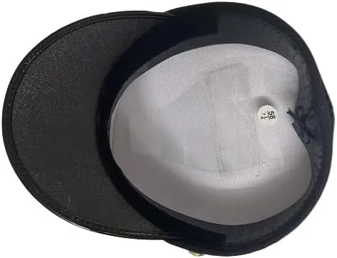 US Navy Admiral Officer Cap, Military Dress Hat with Gold Embroidered Visor, White and Black