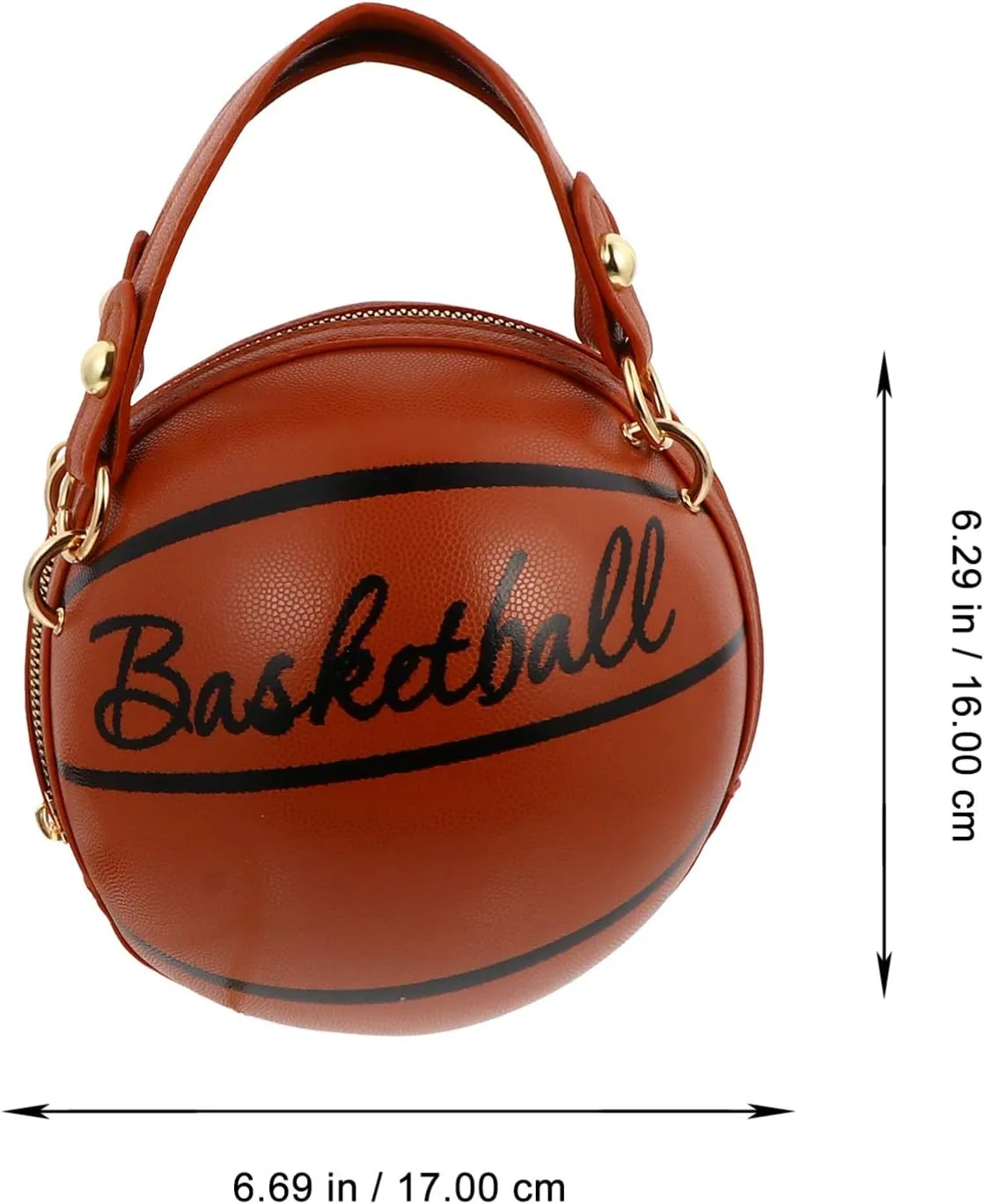 VALICLUD Crossbody Bag Round Basketball Shaped Handbag Novelty Purse Circle Shoulder Bag for Women