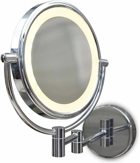 Vanity Mirror, Makeup Mirror Vanity Mirror Vanity Mirrors,Wall-Mounted Makeup Mirror LED Bathroom Beauty Mirror Double-Sided Folding Mirror with Light for Bathroom Hotels Cosmetic Mirror