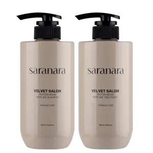 Velvet Salon Protein Damage Care, Nourishing, Hydrating, Smooths and Adds Shine Shampoo & Conditioner (16.9 fl oz X 2), Silicone Paraben Free