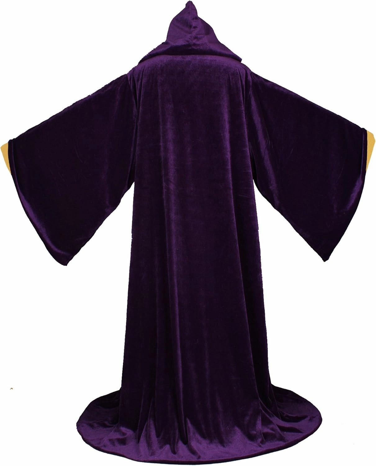 Velvet Wizard Robe with Satin Lined Hood and Sleeves