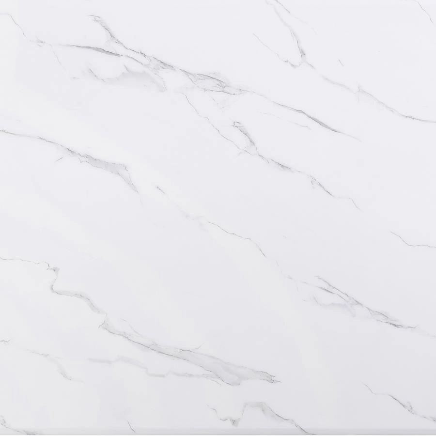 Venera - Rectangular Faux Marble Dining Table - White