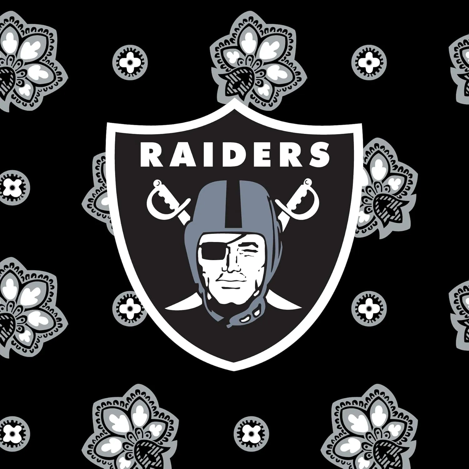 Vera Bradley Women's Clear NFL Small Backpack (Multiple Teams Available), Lasvegasraidersonsilver/Blackbandana, One Size