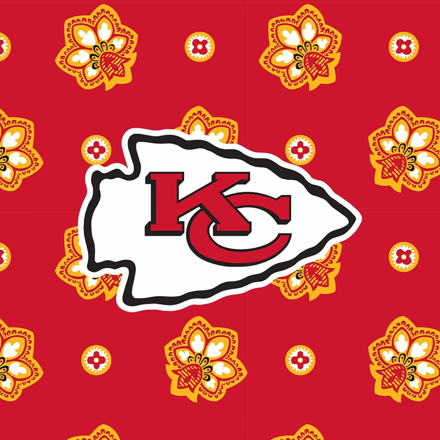 Vera Bradley Women's Clear NFL Small Backpack (Multiple Teams Available), Kansascitychiefsonred/Yellowbandana, One Size