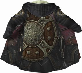 Viking Men's Wolf Hoodie Cloak, 3D Full Print Warrior Armor Tattoo, Warm Faux Cashmere Coat, Winter Jacket, Parka Bathrobe