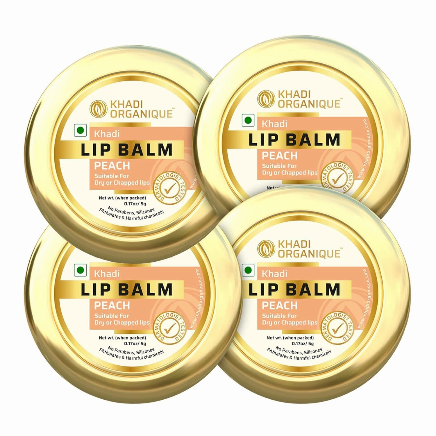 VIVA Lip Balm - Variation (Peach (Pack of 4))