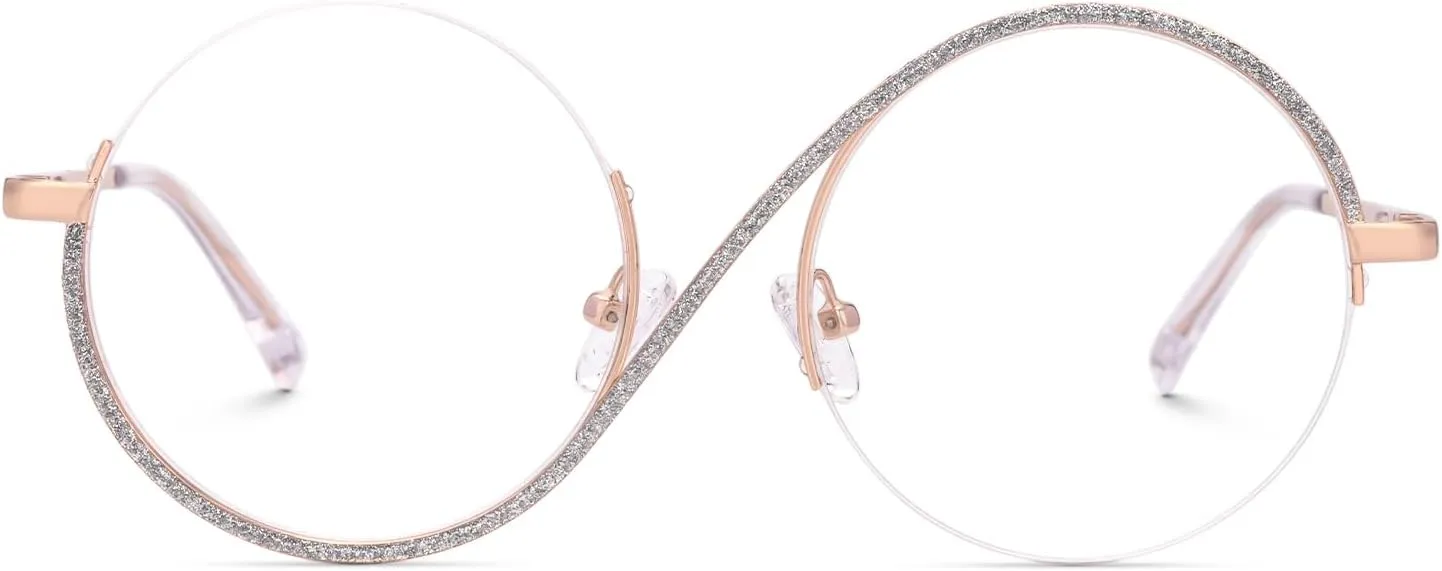 VOOGLAM Glasses for Women Round Clear Lens Frame Manley