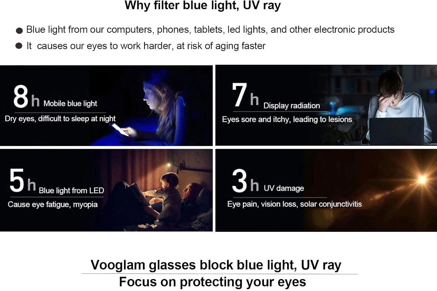 VOOGLAM Glasses for Women Round Clear Lens Frame Manley