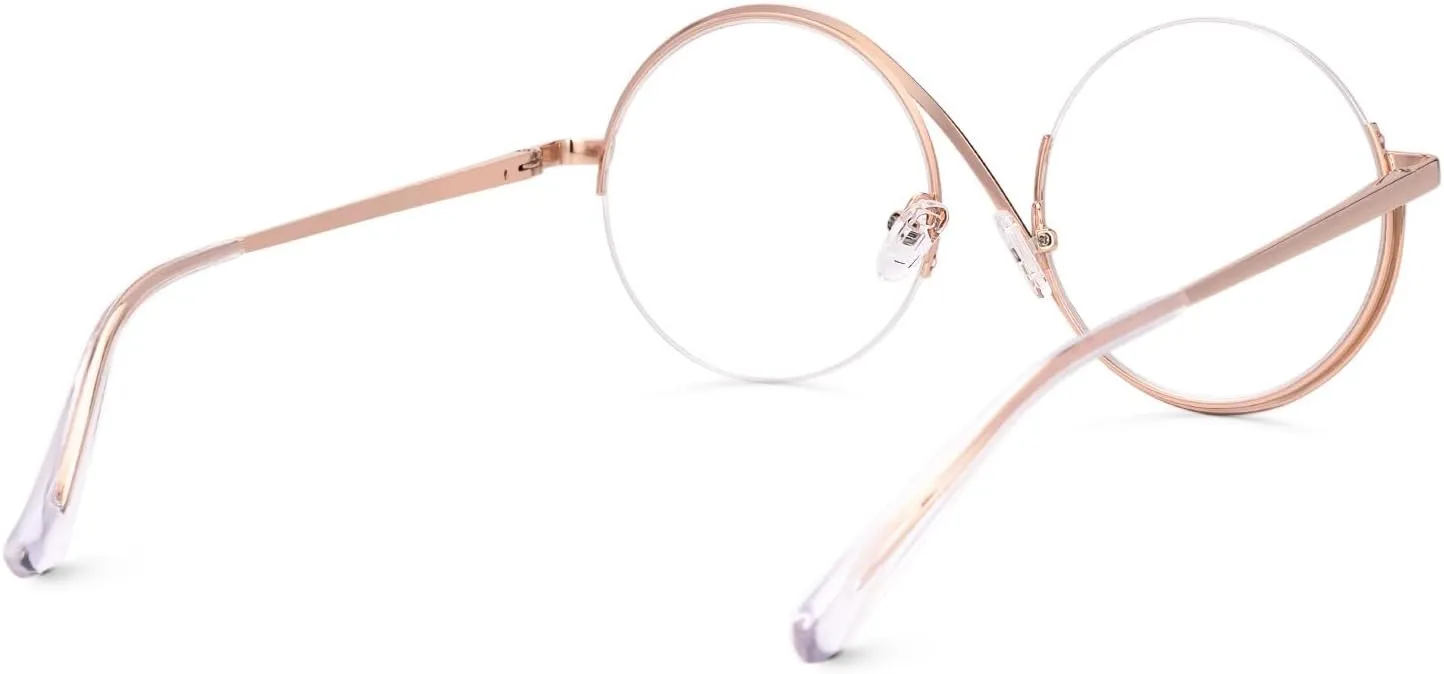 VOOGLAM Glasses for Women Round Clear Lens Frame Manley