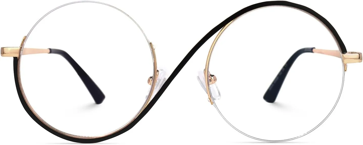 VOOGLAM Glasses for Women Round Clear Lens Frame Manley